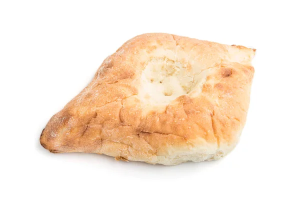 Свіжий Хліб Чіабата Ізольований Білому Тлі Вид Збоку Крупним Планом — стокове фото