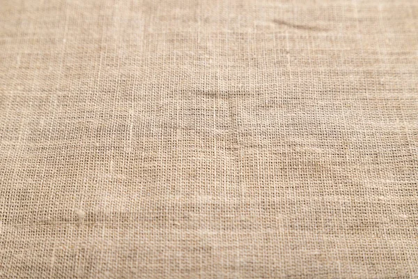 Fragment Rough Linen Tissue Side View Natural Textile Background Texture — Stock Photo, Image