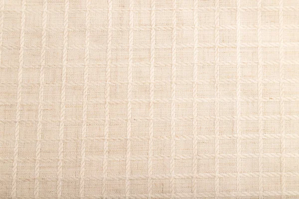 Fragmento Tejido Liso Lino Blanco Vista Superior Plano Fondo Textil — Foto de Stock