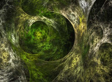 yeşil çiçek fraktal arka plan siyah