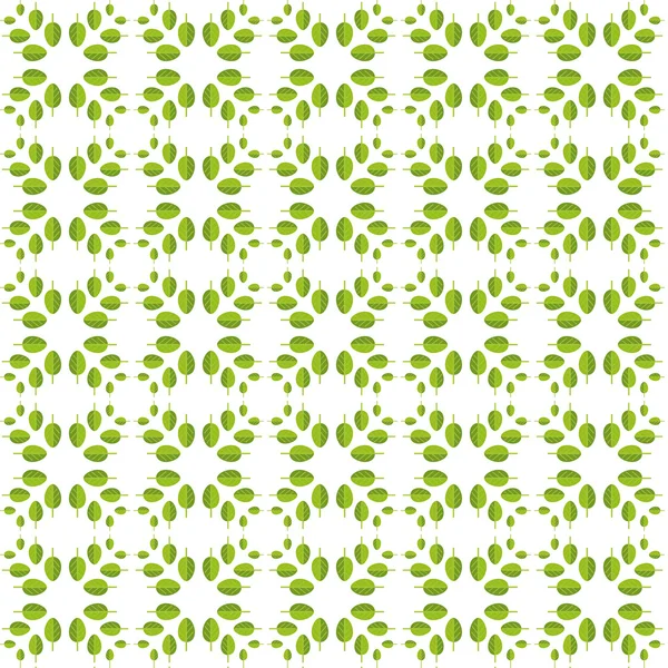Geometric seamless pattern of green  leaves — Stock Vector