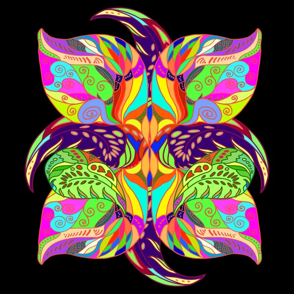 色花要素から装飾的なパターン — ストックベクタ