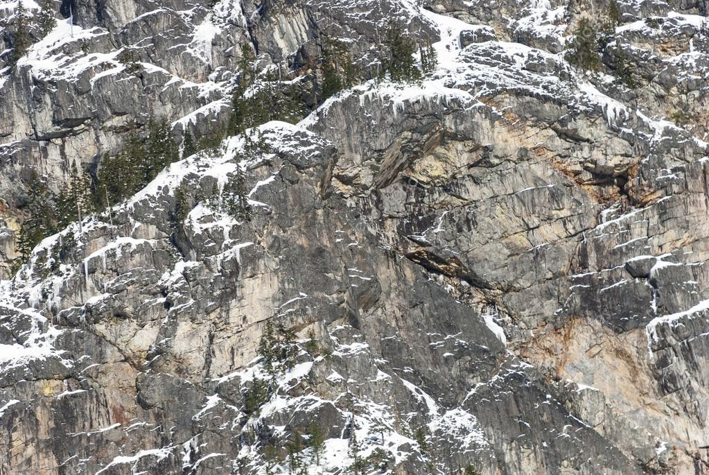 Winter Mountain Cliff Rock Face Texture Background With Snow And Icicles Stock Photo Image By C Openrangestock