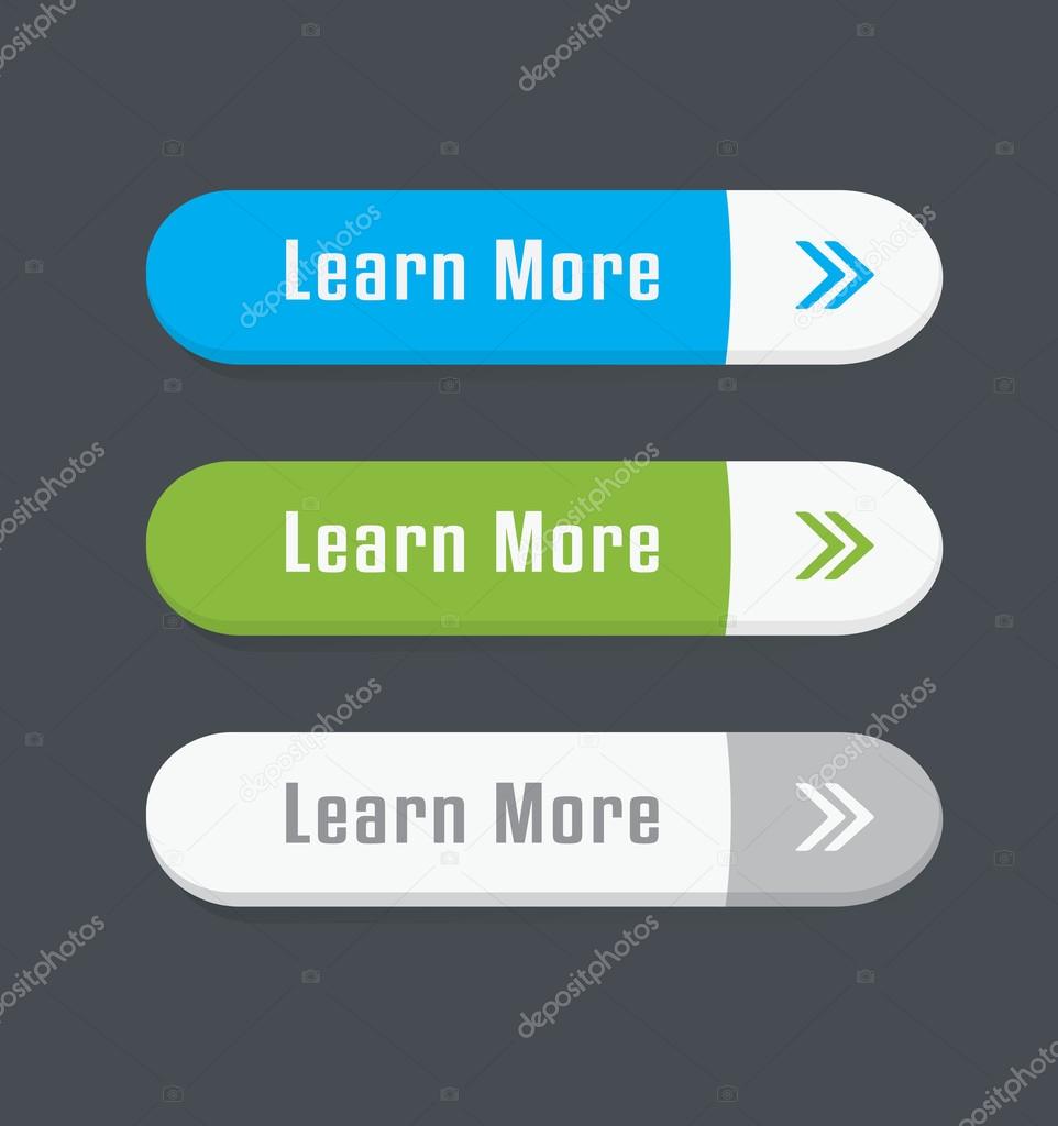 Learn More vector Buttons set.