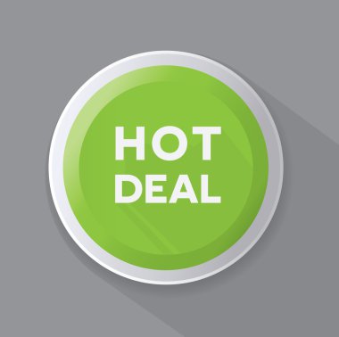 Sıcak fırsat. Vektör düğmesi.