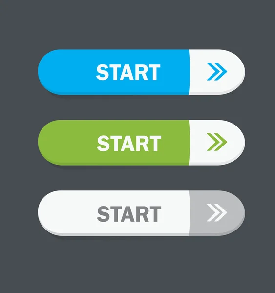 组的向量 web 界面按钮。开始. — 图库矢量图片