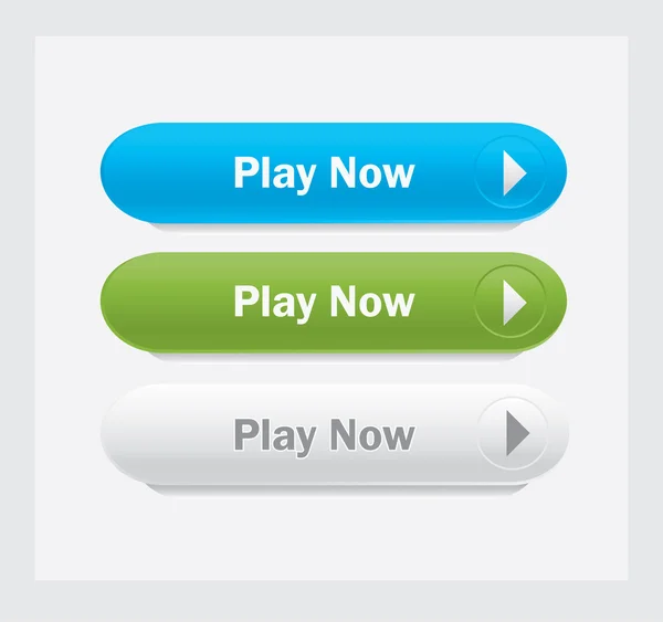 Play jetzt Vektor-Taste. — Stockvektor