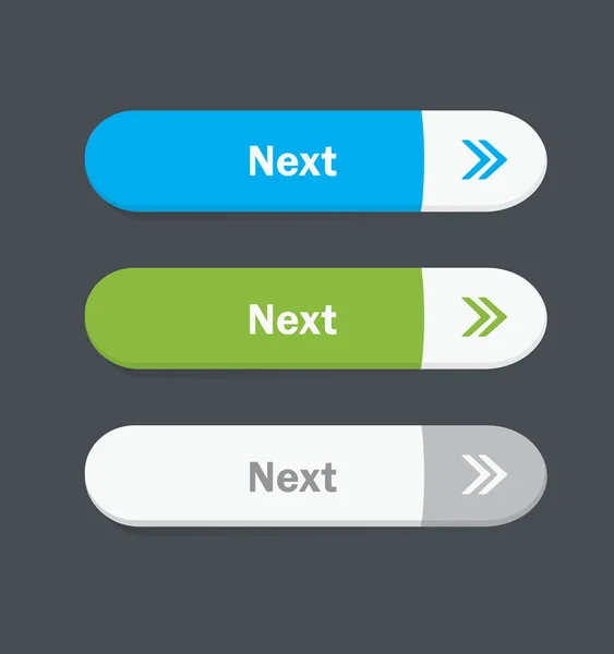 다음 벡터 버튼. — 스톡 벡터