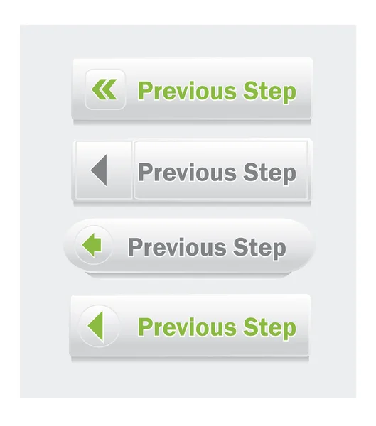 Föregående steg. Vektor-knappen. — Stock vektor