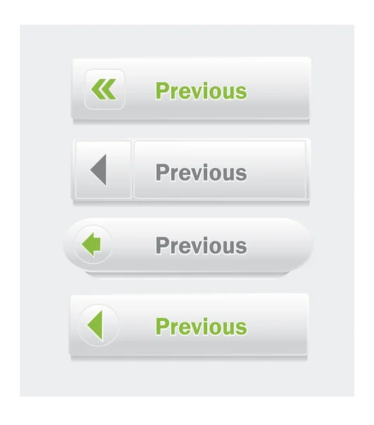 이전. 벡터 버튼. — 스톡 벡터
