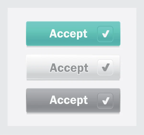 Accepter bouton web . — Image vectorielle