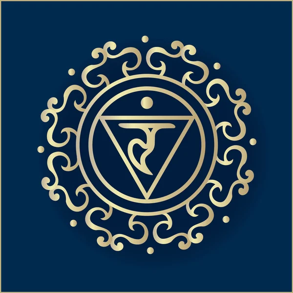 Manipura gyllene symbol — Stock vektor