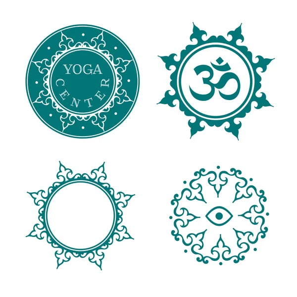 Yoga templates — Stock Vector