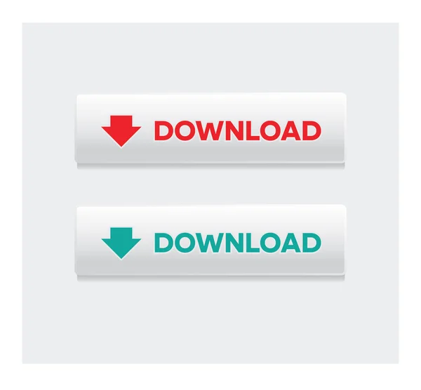 ダウンロード ベクトル白ボタン — ストックベクタ