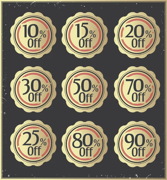 Discount  badges — Stock Vector