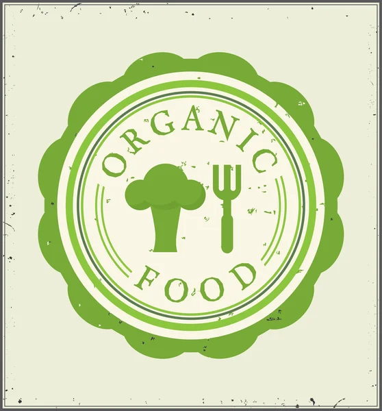 ORGANIC FOOD BADGE — Stock Vector