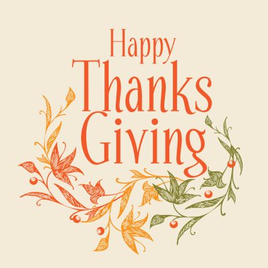 Mutlu Şükran Günleri. vektör illüstrasyonu