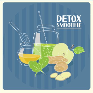 Detoks güler yüzlü. Vektör.