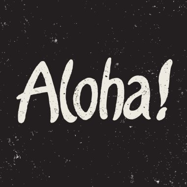 Aloha. Hawaiian tebrik,