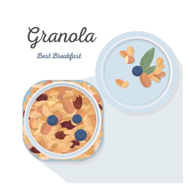 Granola. Vektör çizim.