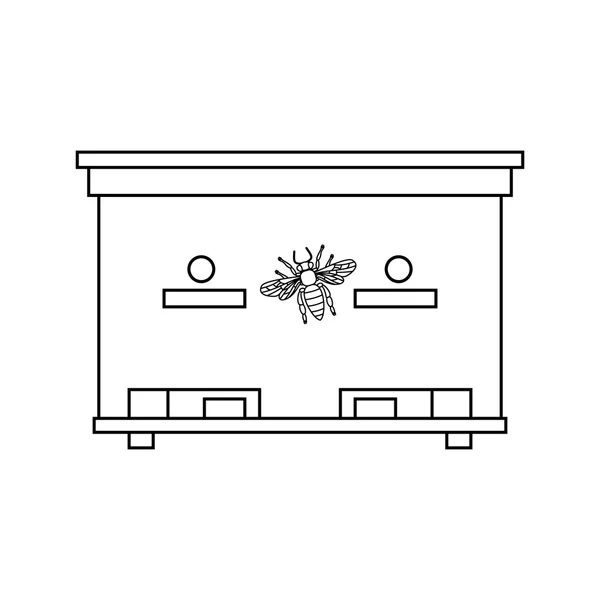 Umriss des Bienenstocks — Stockvektor