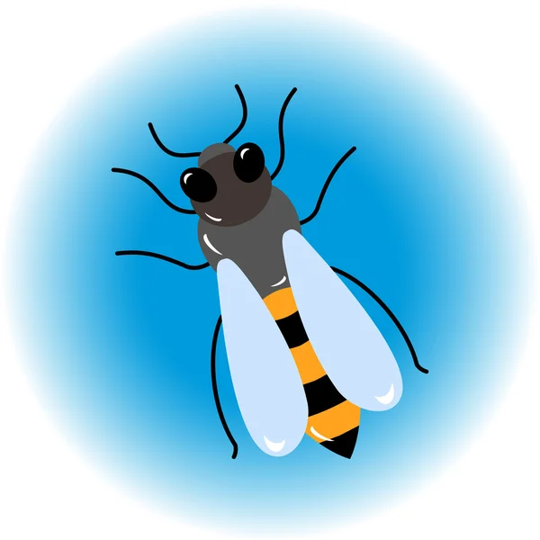 Geïsoleerde bee pictogram — Stockvector