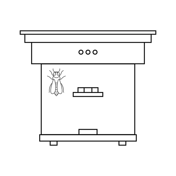 Umriss des Bienenstocks — Stockvektor