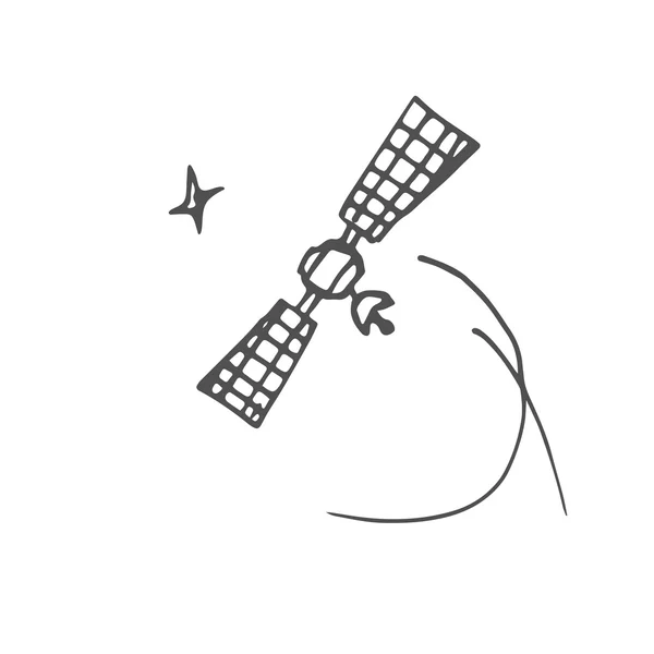 Weltraumsatellitenskizze — Stockvektor