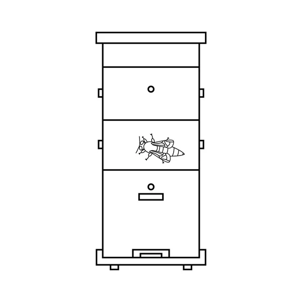 Umriss des Bienenstocks — Stockvektor