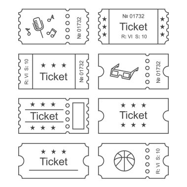 Bilet Icon set