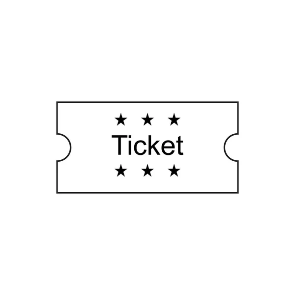 Icono del esquema del billete — Vector de stock