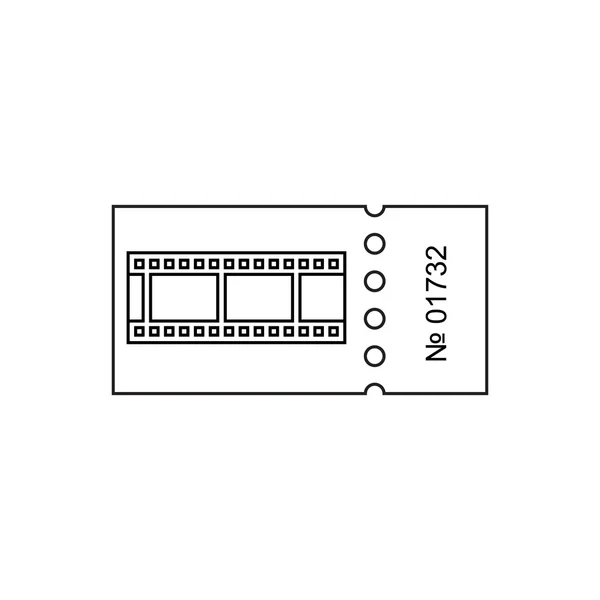 Bilet zarys ikona — Wektor stockowy