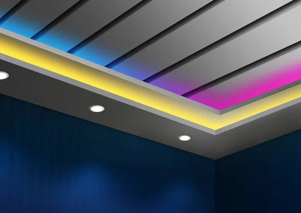 Plafond Licht Interieur Ontwerp Met Behulp Van Downlight Led Ambiance — Stockfoto