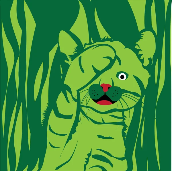 Illustration de dessin animé mignon chat — Image vectorielle