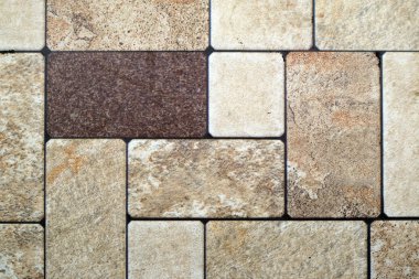 Bej ve Kahverengi Dikdörtgen Taş Kiremitlerin deseni