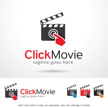 Click Movie Logo Template Design Vector