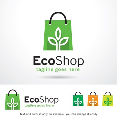 Eco Dükkanı Logo şablonu tasarlamak vektör