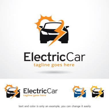 ELECTRIC Oto Logo Şablonu Tasarım Vektörü