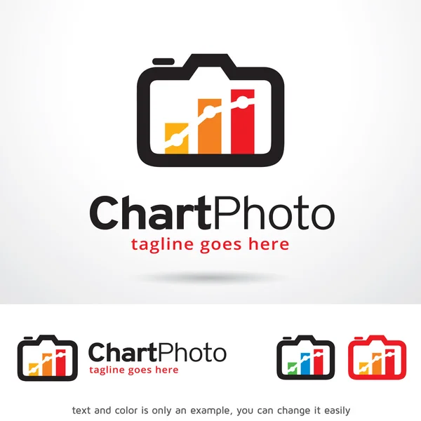 Chart Photo Logo Template Design Vector — Stockvector