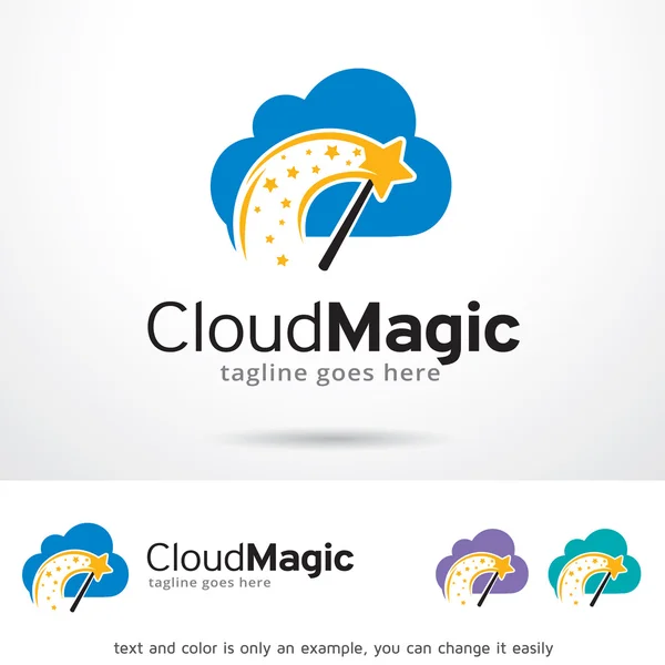 Cloud Magic Logo Template Design Vector —  Vetores de Stock