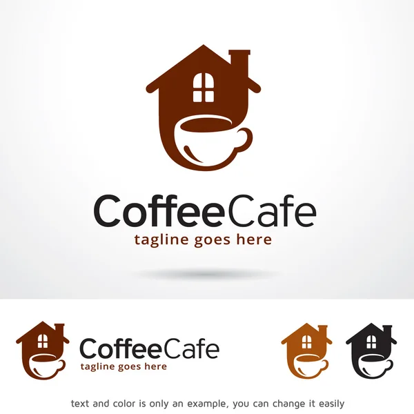 Kaffee Café Logo Vorlage Design Vektor — Stockvektor