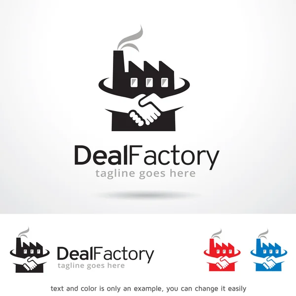 Deal Factory Logo Template Design Vector — Διανυσματικό Αρχείο