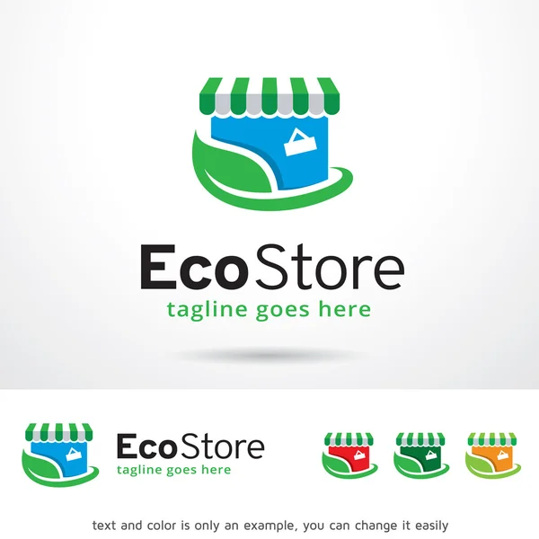 Logo sklepu ekologicznego wektor projektowania szablonów — Wektor stockowy