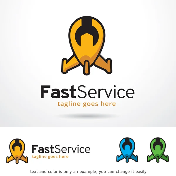 Fast Service Rocket Logo Template Design Vector — Stockvector