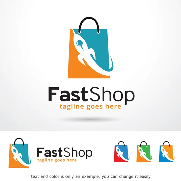 Fast Shop Logo Template Design Vector — Stock Vector