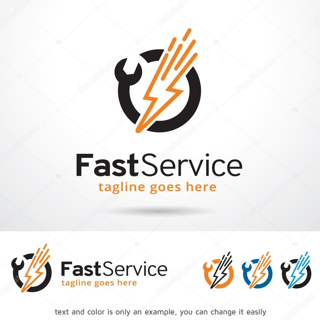 Fast Service Logo Template Design Vector
