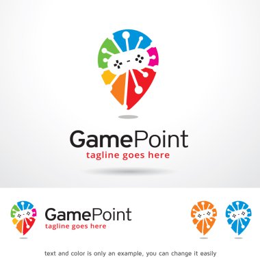 Oyun noktası Logo şablonu tasarlamak vektör