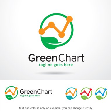 Green Chart Logo Template Design Vector