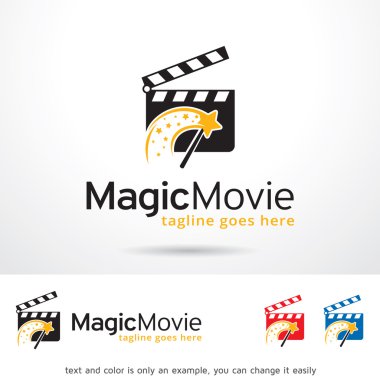 Magic Film Logo Şablon Tasarım Vektör