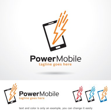 Power Mobile Logo Template Design Vector